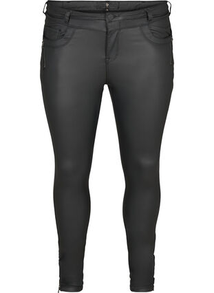 Super slim fit jeans med høj talje, Black, Packshot image number 0