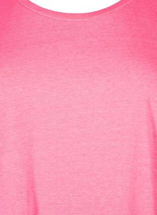 Neonfarvet t-shirt i bomuld, Neon pink, Packshot image number 2
