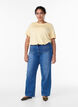 Jeans med forlommer og lige ben, Bl&aring;, Model image number 0