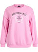 Sweatshirt med tekstmotiv, Lyserød, Packshot image number 0