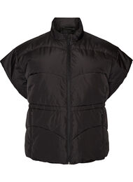 Puffervest med justerbar talje, Sort