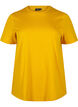 Basis t-shirt i bomuld med rund hals , Gul, Packshot image number 0