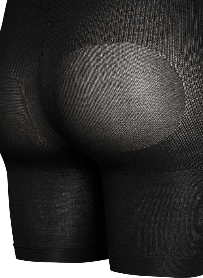 2-pak push-up shorts i 60 denier med shape-effekt, Sort, Packshot image number 3