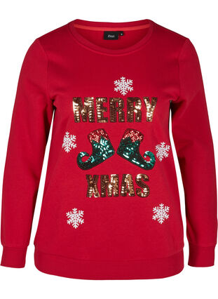 Jule sweatshirt , Red Merry Xmas , Packshot image number 0