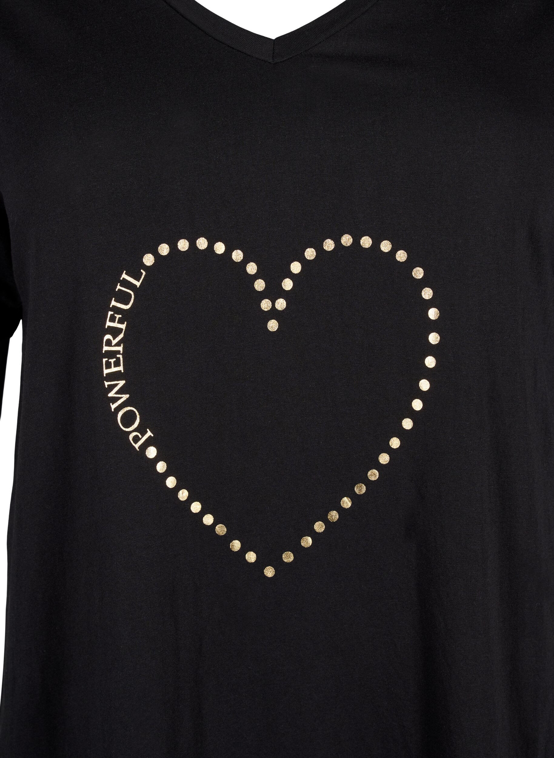 Zizzi Natkjole i &oslash;kologisk bomuld med v-hals , , Packshot image number 2