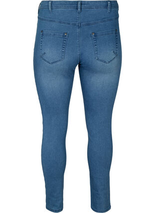 Slim fit Emily jeans med normal taljehøjde, Blue denim, Packshot image number 1