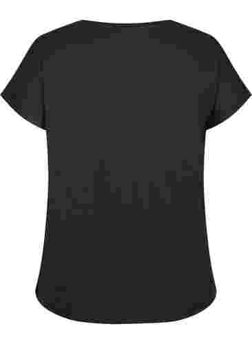 Kortærmet trænings t-shirt, Black, Packshot image number 1