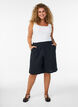 L&oslash;se shorts i bomuldsmusselin med h&oslash;j talje, Sort, Model image number 1