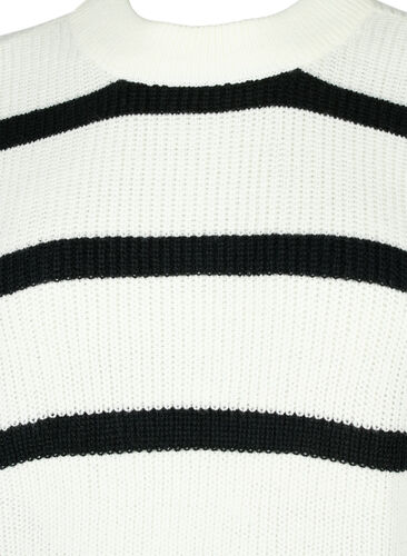 FLASH - Stribet striktrøje, White/Black Stripe, Packshot image number 2
