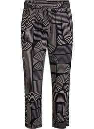 Bukser i viskose med h&oslash;j talje, Sort