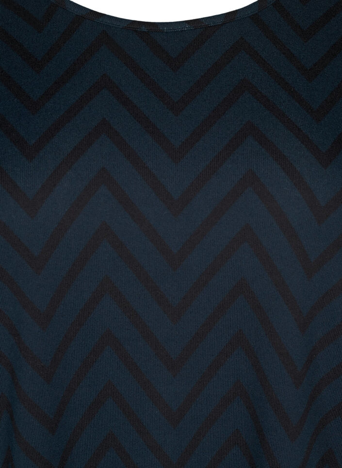 Mønstret bluse med lange ærmer, Grøn, Packshot image number 2