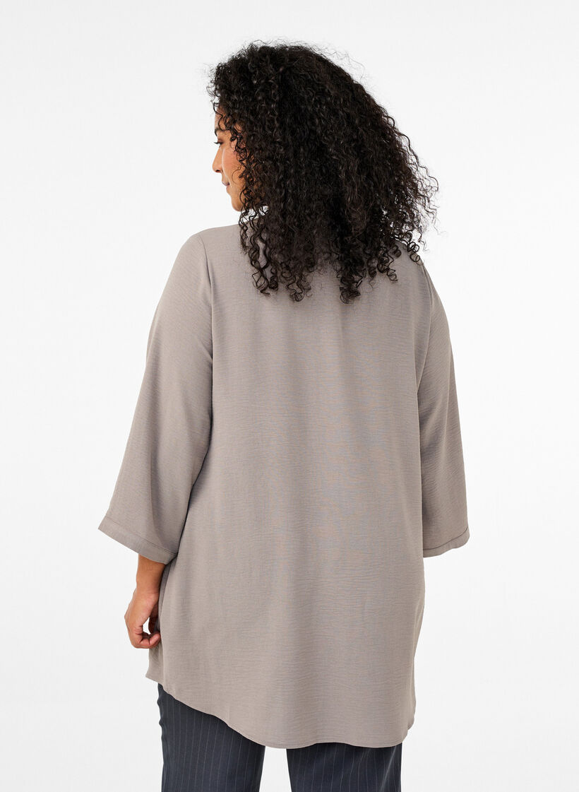 Tunika med 3/4 &aelig;rmer, Beige, Model image number 2