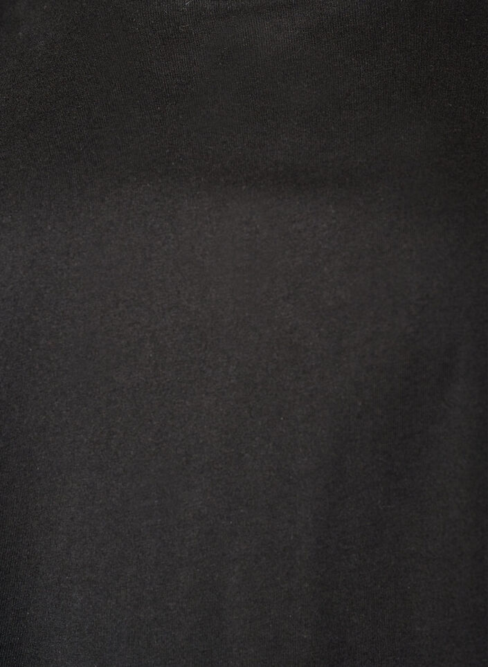 T-shirt med asymmetrisk blondekant, Sort, Packshot image number 2