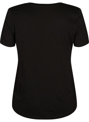 Kortærmet bomulds t-shirt med tryk, Black W. Love , Packshot image number 1
