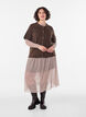 Strik cardigan med korte &aelig;rmer, Brun, Model image number 1