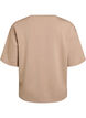 L&oslash;s t-shirt med 1/2-&aelig;rmer, Beige, Packshot image number 1