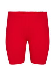 Ensfarvede basis cykelshorts, R&oslash;d