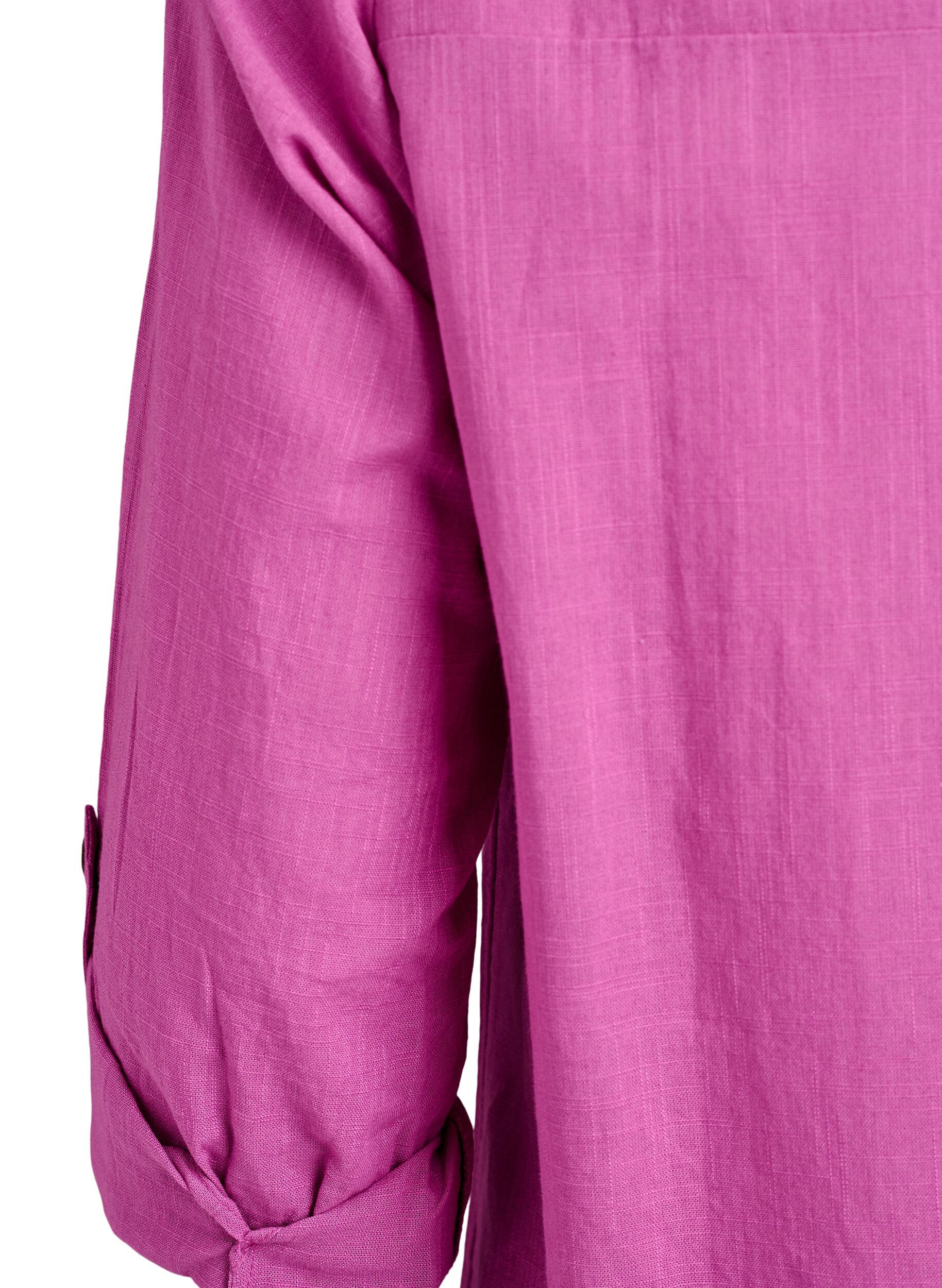ZizziSkjortebluse i bomuld med V-udsk&aelig;ring, Lyser&oslash;d, Packshot image number 3