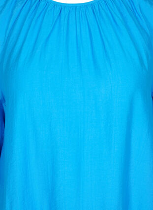 Tunika i a-form med 3/4 ærmer, Brilliant Blue, Packshot image number 2