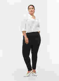 Super slim Amy jeans med snøredetalje, Black, Model