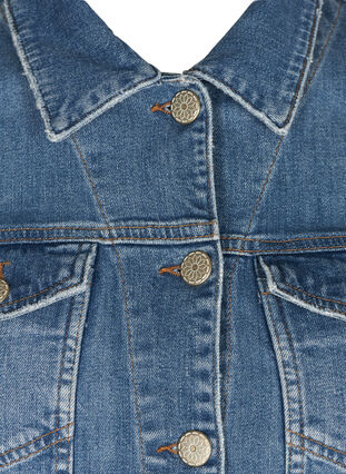 Denim jakke med slid detajler, Light blue denim, Packshot image number 2