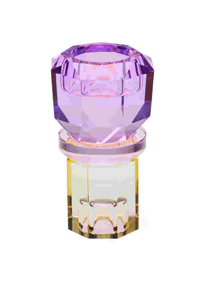 Krystal lysestage, Butter/Violet, Packshot image number 1