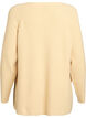 Strikbluse med diagonalt m&oslash;nster og raglan&aelig;rmer, Gul, Packshot image number 1