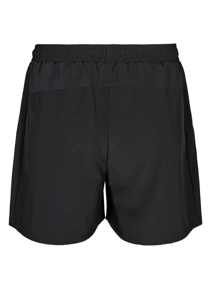 Træningsshorts med indershorts, Sort, Packshot image number 1