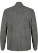 Strikket cardigan med lynlås og lommer, Dark Grey Melange, Packshot image number 1