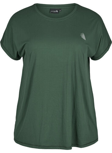 Ensfarvet trænings t-shirt, Green Gables, Packshot image number 0