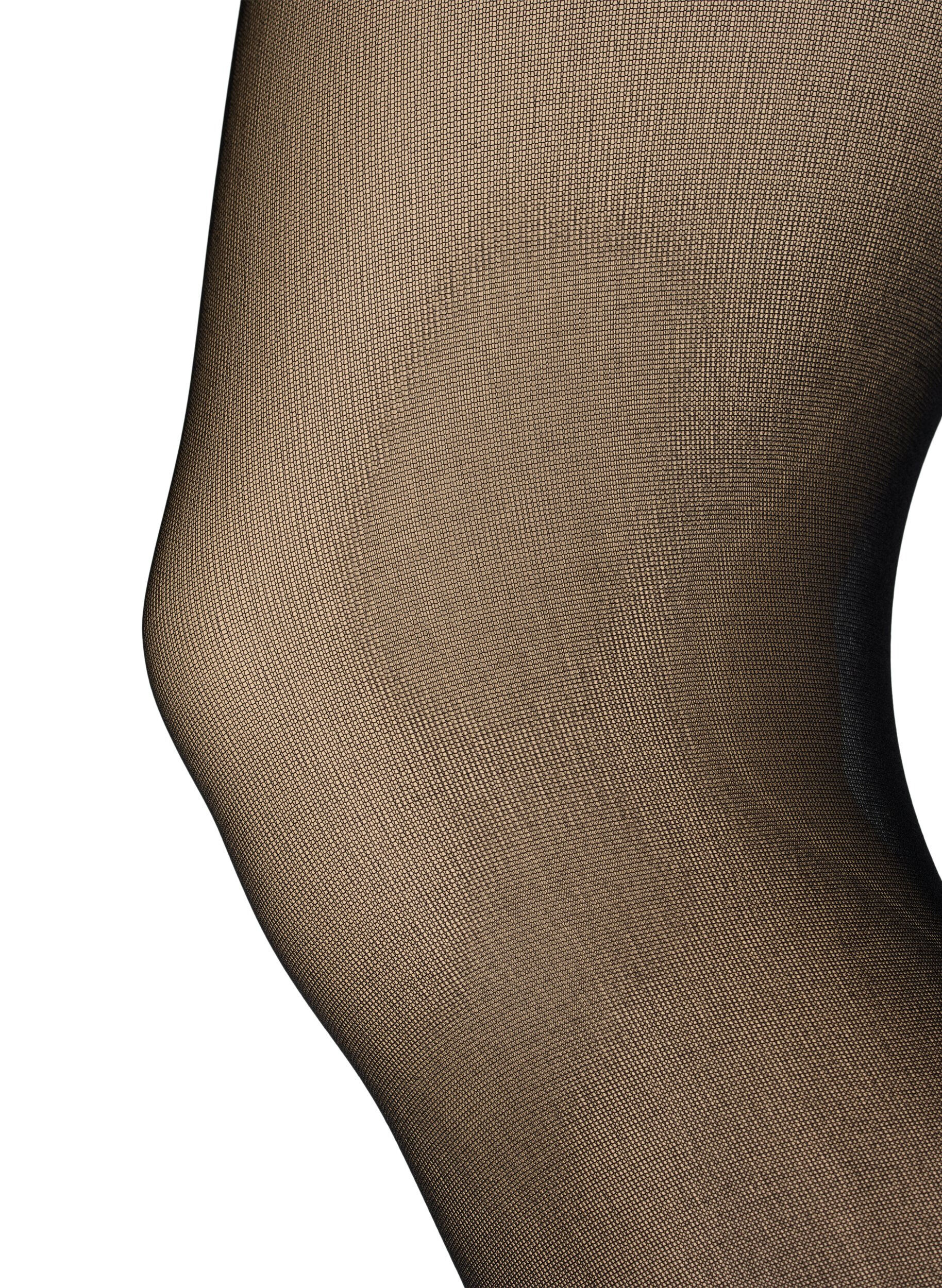 ZizziStr&oslash;mpebukser 40 denier med push-up og shape effekt, Sort, Packshot image number 1