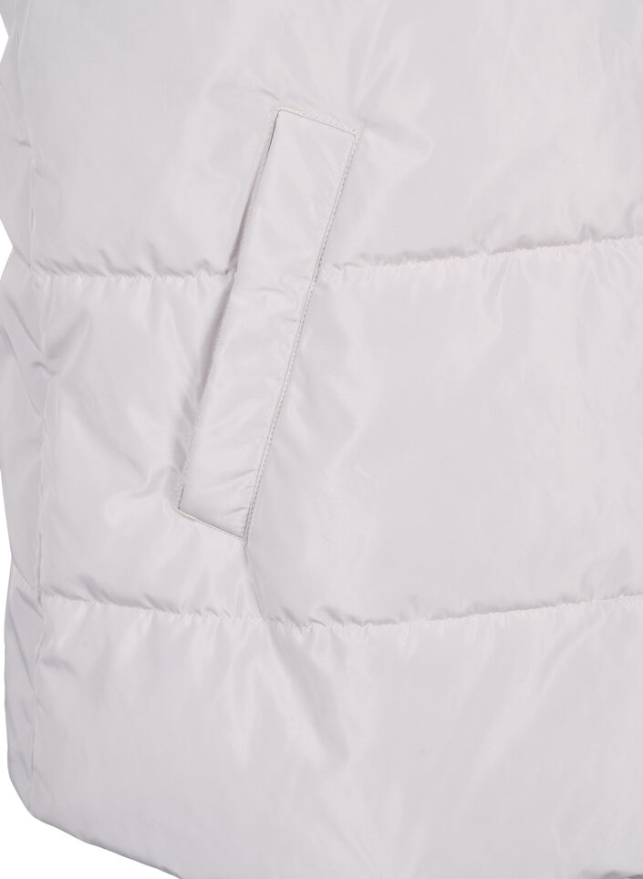 Sporty vest med h&oslash;j krave og lommer, Pearl Blue, Packshot image number 3