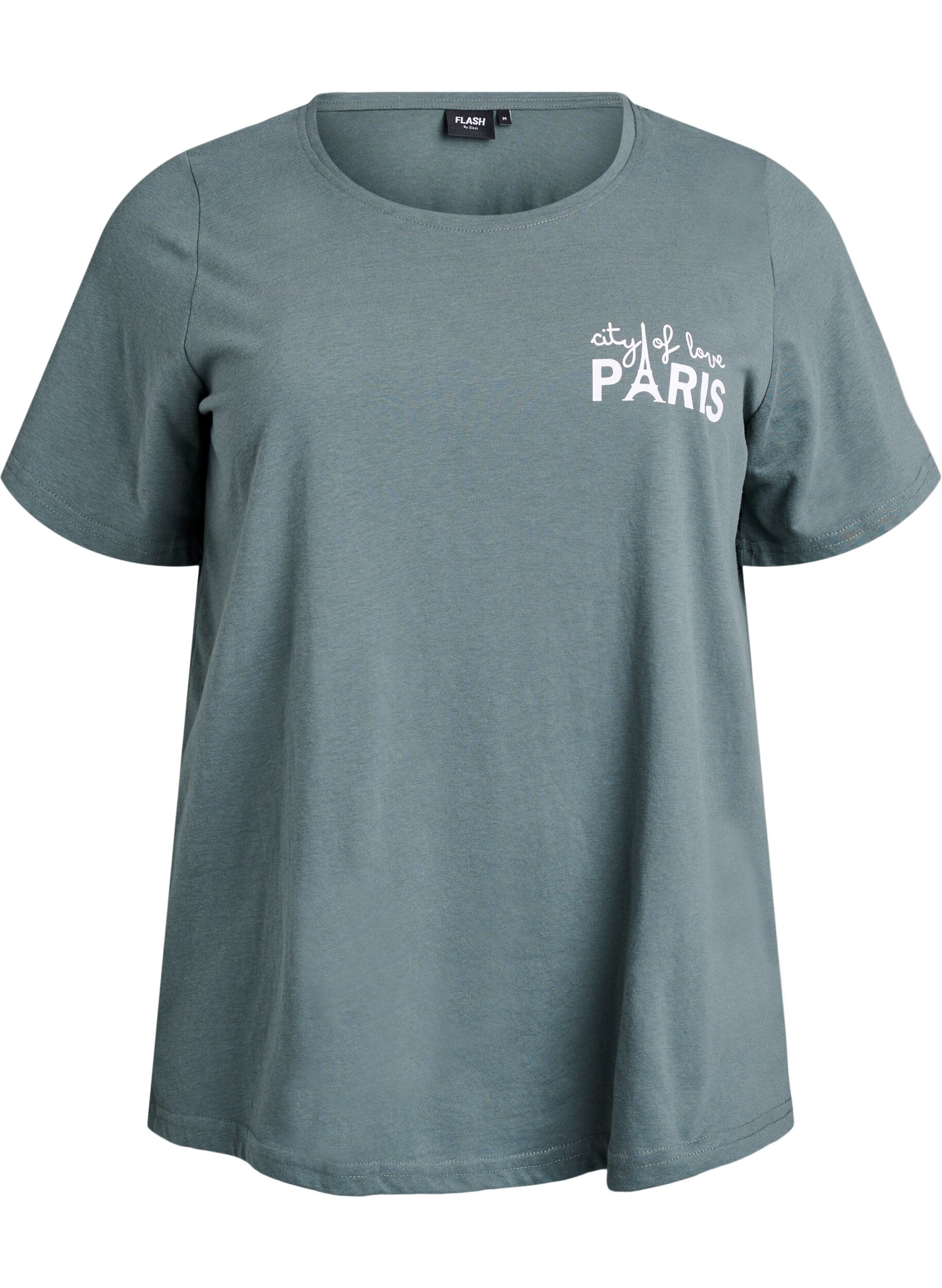 ZizziT-shirt med motiv, Gr&oslash;n, Packshot image number 0