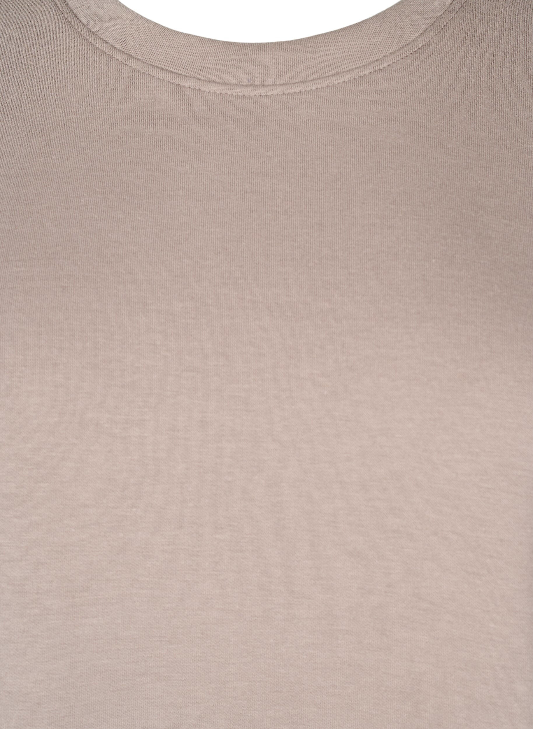 Zizzi FLASH - Sweatshirt med rund hals , Beige, Packshot image number 2