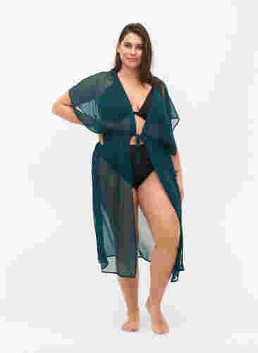 Strand kimono med smock og korte ærmer, Spruced-up, Model image number 0