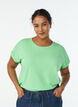 Kort&aelig;rmet t-shirt i bomuldsblanding, Gr&oslash;n, Model image number 0