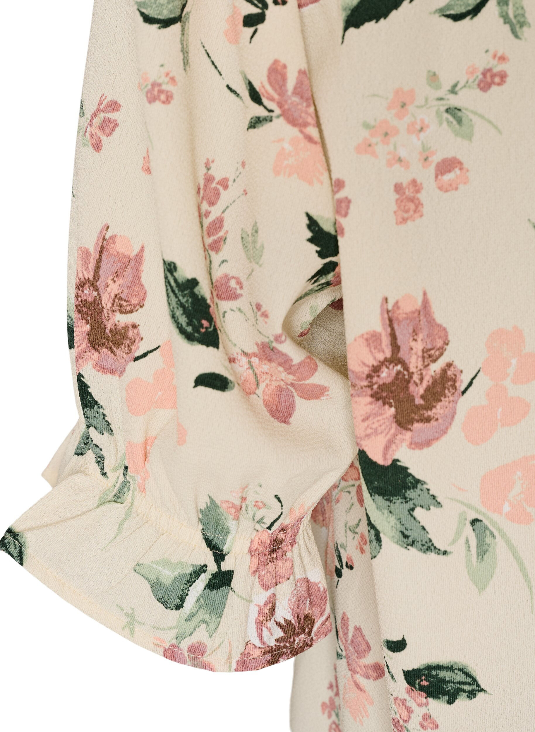 ZizziSkjortebluse med 1/2 &aelig;rmer, Lyser&oslash;d, Packshot image number 3