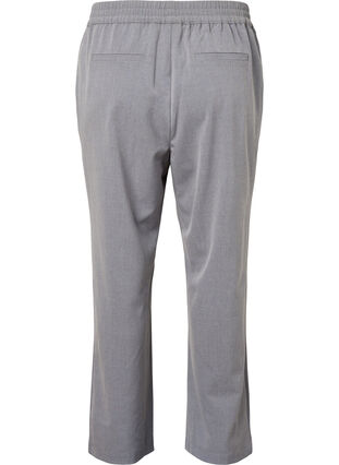 Gråmelerede bukser med elastik i taljen, Medium Grey Melange, Packshot image number 1