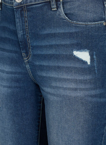 Ripped Amy jeans med super slim fit, Blue denim, Packshot image number 2