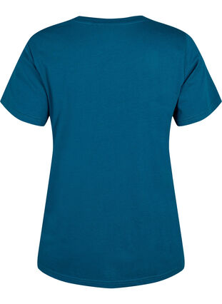 Bomulds t-shirt med printdetalje, Blue Coral SAINT, Packshot image number 1