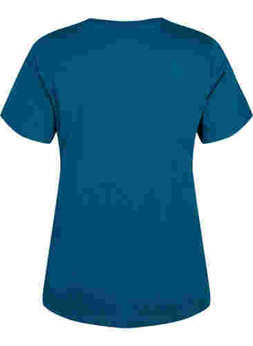 Bomulds t-shirt med printdetalje, Blue Coral SAINT, Packshot image number 1