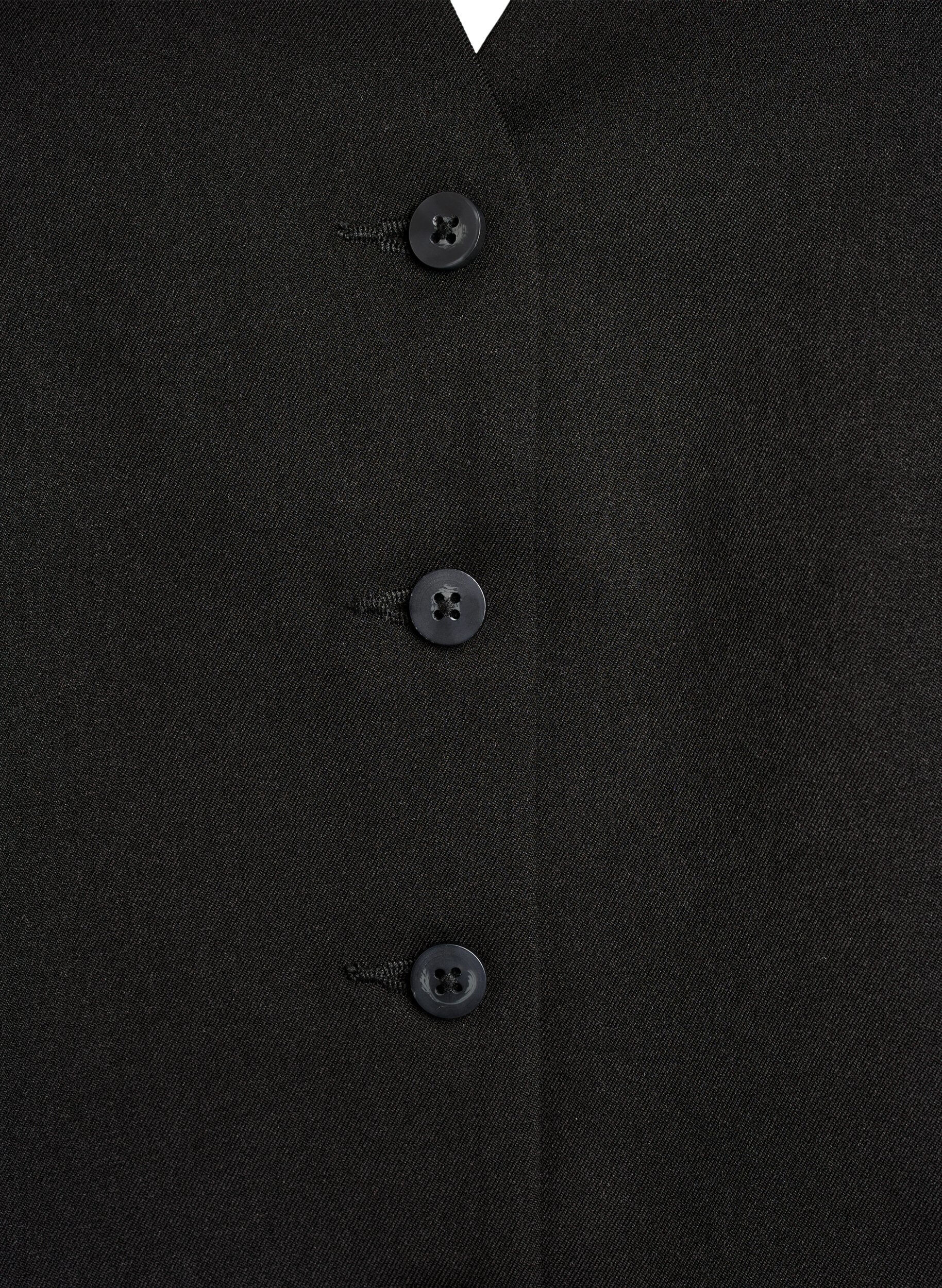 Zizzi Habitvest med knaplukning, Sort, Packshot image number 2