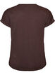 T-shirt med dekorativt frontprint, Brun, Packshot image number 1