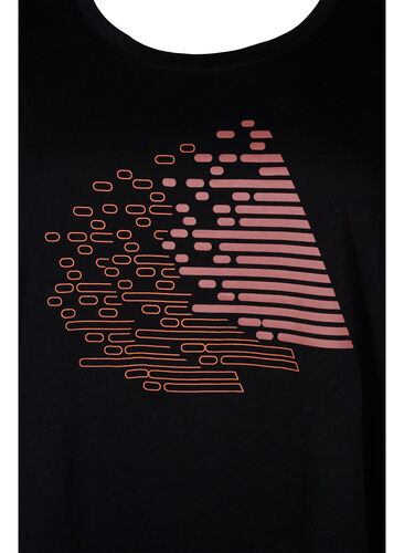 Trænings t-shirt med print, Black w. Copper Foil, Packshot image number 2
