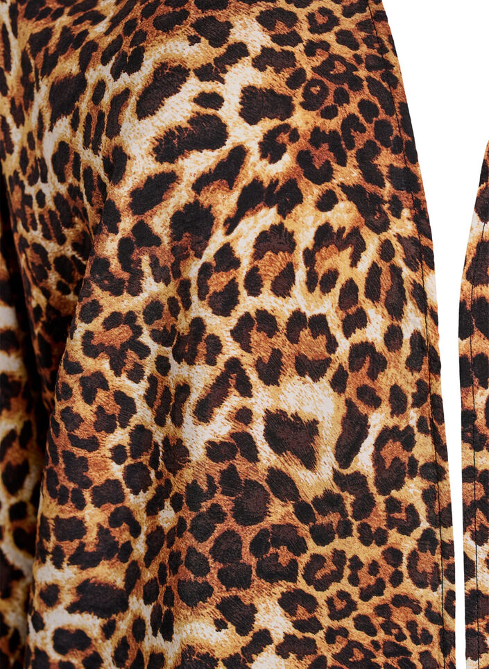 Kimono i viskose med 3/4 &aelig;rmer, Brun, Packshot image number 2