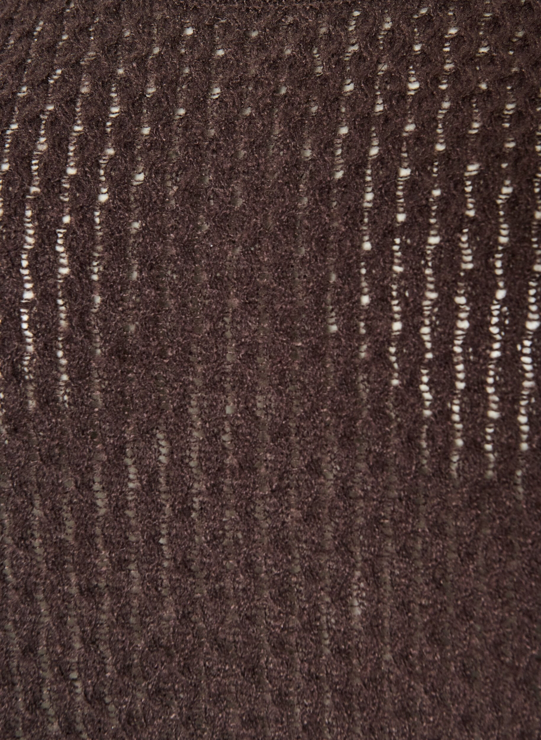 ZizziStrikbluse med struktureret hulm&oslash;nster, Brun, Packshot image number 2