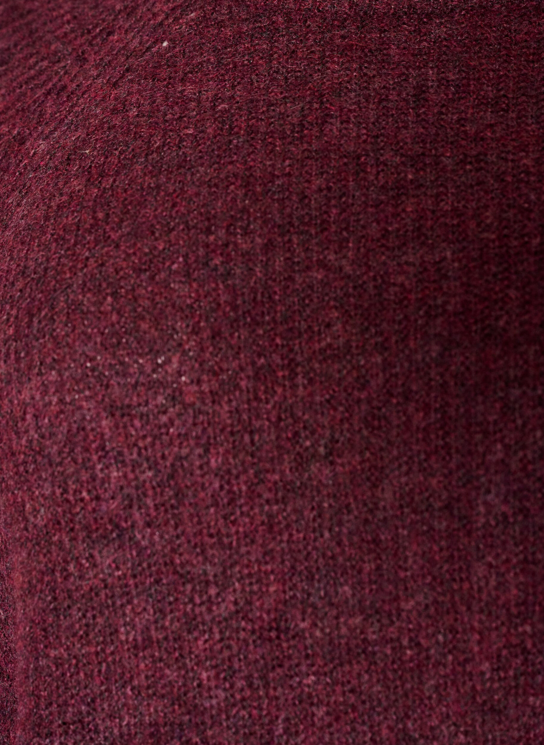 ZizziRibstrikket tr&oslash;je med 3/4 &aelig;rmer, R&oslash;d, Packshot image number 2