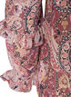 Bluse med paisleyprint og fl&aelig;sedetaljer, Lilla, Packshot image number 3