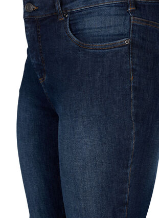 Super slim jeans med høj talje, Dark Blue, Packshot image number 2
