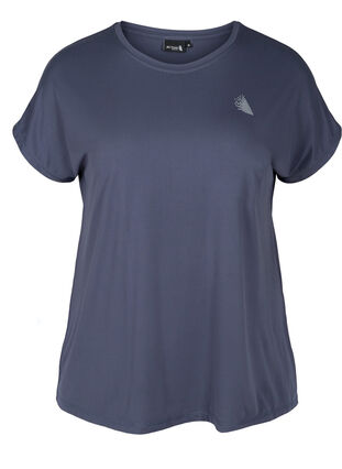 Ensfarvet trænings t-shirt, Odysses Gray, Packshot image number 0